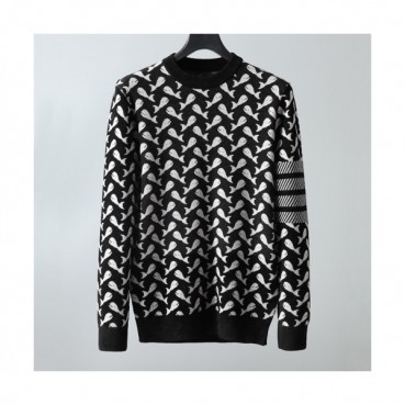 [톰브라운]Thom Browne 2020 Mens Strap Crew-neck Wool Sweaters 