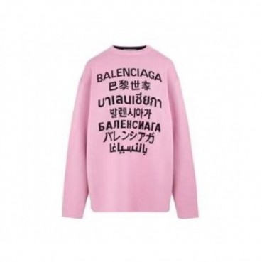 [발렌시아가]Balenciaga 2020 Womens  Logo Crew-neck Sweaters 