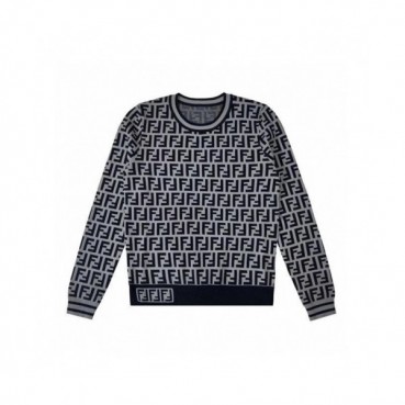 [펜디]Fendi 2020 Womens Logo Crew-neck Wool Sweaters 