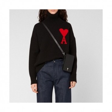 [아미]Ami 2020 Mens Logo Casual Turtle-neck Sweaters 