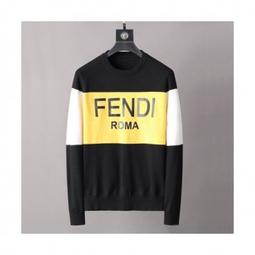 [펜디]Fendi 2020 Mens Logo Crew-neck Wool Sweaters 