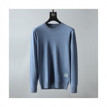 Loewe 2020 Mens Logo Crew-neck Wool Sweaters 