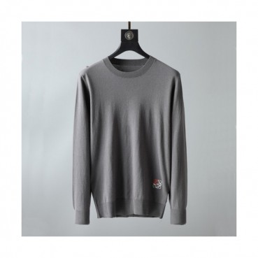 Loewe 2020 Mens Logo Crew-neck Wool Sweaters 