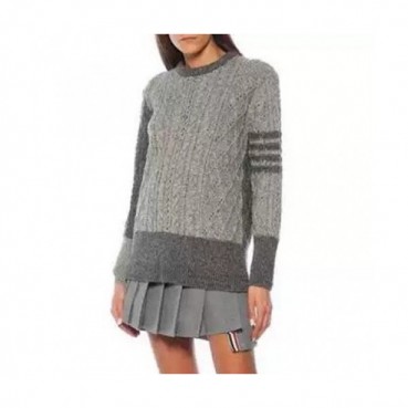 [톰브라운]Thom Browne 2020 Mm/Wm Strap Crew-neck Wool Sweaters 