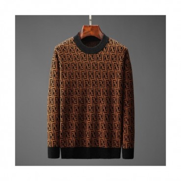 [펜디]Fendi 2020 Mens Logo Crew-neck Wool Sweaters 