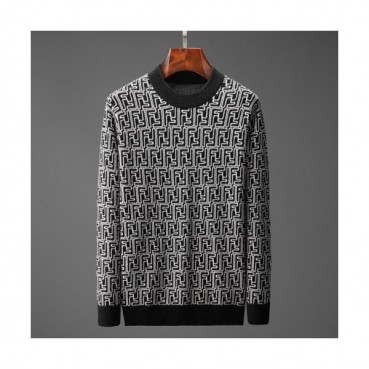 [펜디]Fendi 2020 Mens Logo Crew-neck Wool Sweaters 