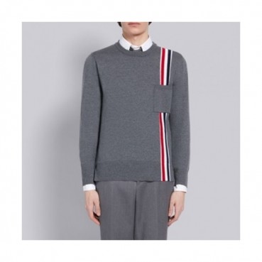 [톰브라운]Thom Browne 2020 Mens Strap Crew-neck Wool Sweaters 