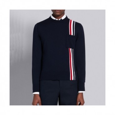 [톰브라운]Thom Browne 2020 Mens Strap Crew-neck Wool Sweaters 