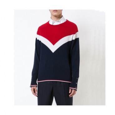 [톰브라운]Thom Browne 2020 Mens Strap Crew-neck Wool Sweaters 