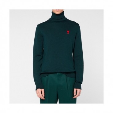 [아미]Ami 2020 Mens Logo Casual Turtle-neck Sweaters 