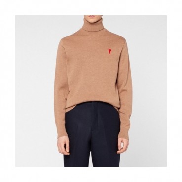 [아미]Ami 2020 Mens Logo Casual Turtle-neck Sweaters 