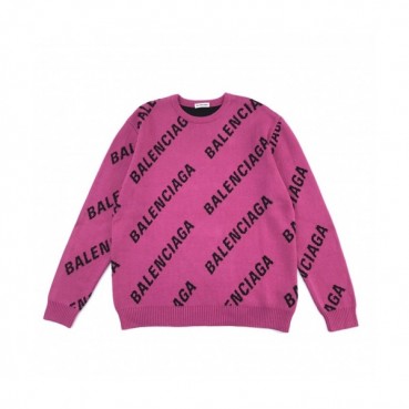 [발렌시아가]Balenciaga 2020 Mm/Wm Logo Crew-neck Sweaters 