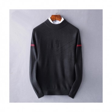 [펜디]Fendi 2020 Mens Logo Crew-neck Wool Sweaters 