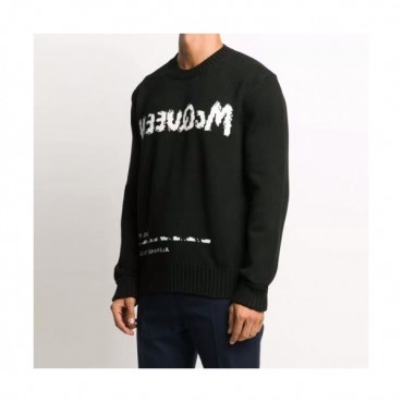 Alexander McQueen Mens Crew -neck Sweaters 
