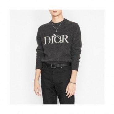 Dior 2020 Mens Retro Logo Crew-neck Sweaters 