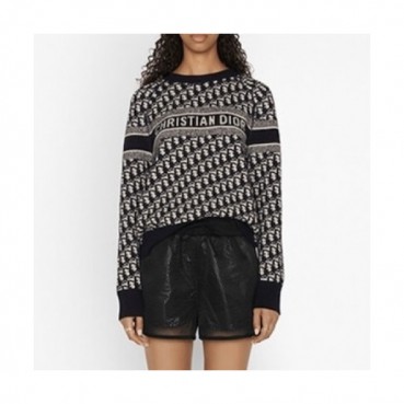 Dior 2020 Womens Retro Logo Crew-neck Sweaters 