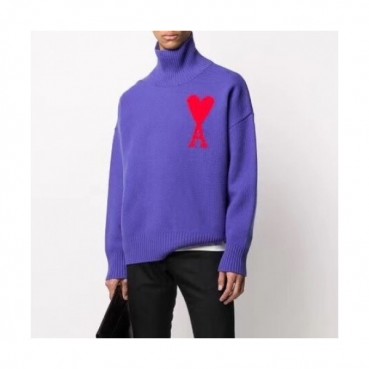 [아미]Ami 2020 MM/WM Logo Casual Turtle-neck Sweaters 