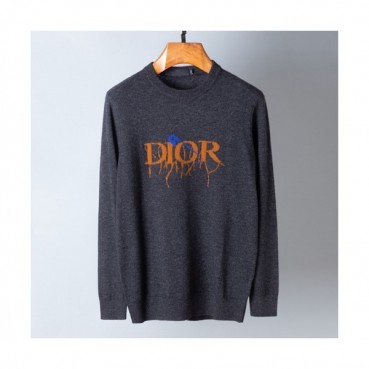 Dior 2020 Mens Retro Logo Crew-neck Sweaters 
