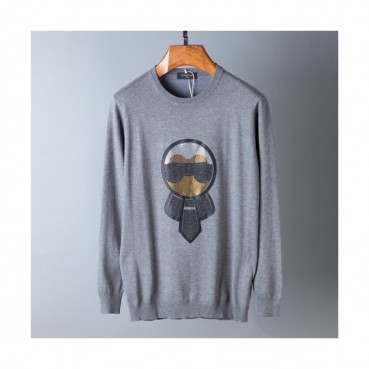 [펜디]Fendi 2020 Mens Logo Crew-neck Wool Sweaters 