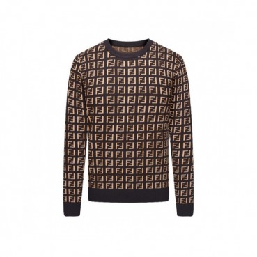 [펜디]Fendi 2020 Mens Logo Crew-neck Wool Sweaters 