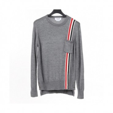 [톰브라운]Thom Browne 2020 Mens Strap Crew-neck Wool Sweaters 