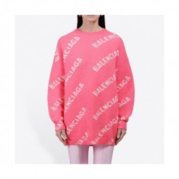 [발렌시아가]Balenciaga 2020 Womens Logo Crew-neck Sweaters 