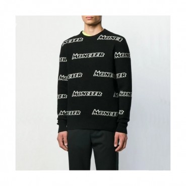 Moncler 2020 Mens Retro Logo Crew-neck Sweaters 