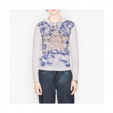 Dior 2020 Womens Retro Logo Crew-neck Sweaters 