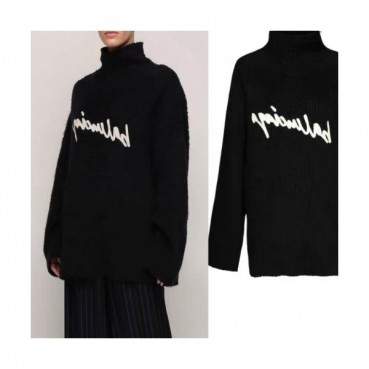 [발렌시아가]Balenciaga 2020 Mm/Wm Logo Crew-neck Sweaters 