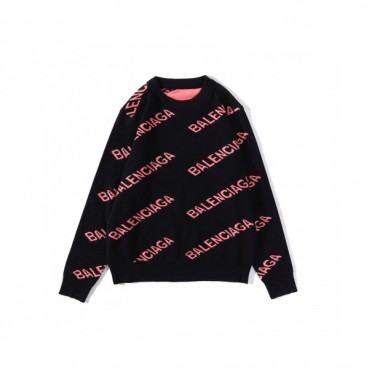 [발렌시아가]Balenciaga 2020 Mm/Wm Logo Crew-neck Sweaters 