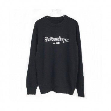 Balenciaga 2019 Womens  Logo Crew - neck Sweaters 