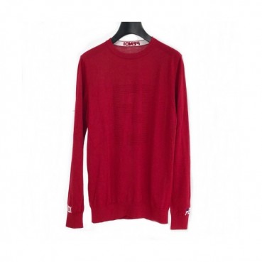 Fendi 2020 Womens Logo Crew-neck Wool Sweaters 