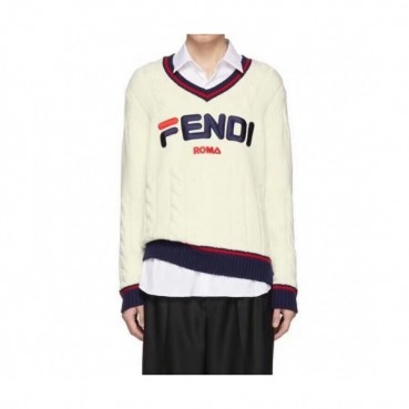 [펜디]Fendi 2020 Mm/Wm Logo Crew-neck Sweaters 