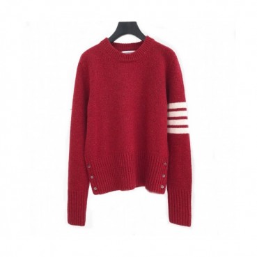 [톰브라운]Thom Browne 2020 Mens Strap Crew-neck Wool Sweaters 