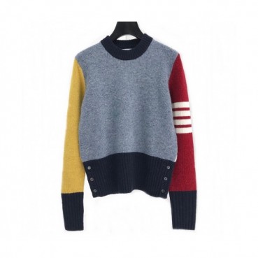 [톰브라운]Thom Browne 2020 Mens Strap Crew-neck Wool Sweaters 
