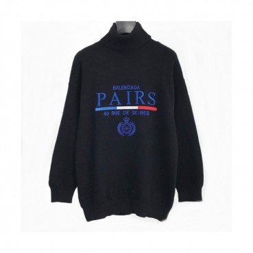 [발렌시아가]Balenciaga 2020 Mm/Wm Logo Turtle-neck Wool Sweaters 