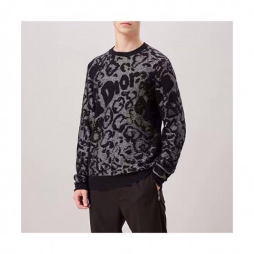 [디올]Dior 2020 Mens Retro Logo Crew-neck Wool Sweaters 