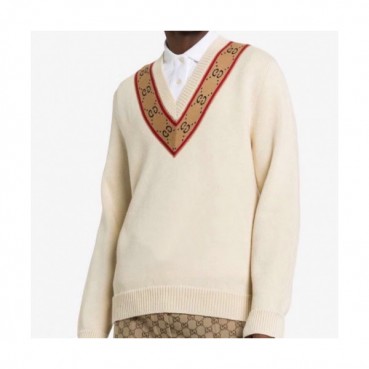 Gucci 2020 Mm/Wm Casual V-neck Wool Sweaters 