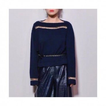 [샤넬]Chanel 2020 Womens Crew-neck Logo Cashmere Sweater 