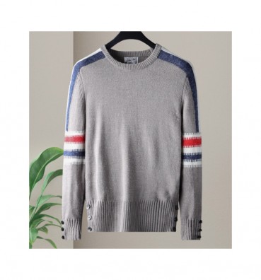 [톰브라운]Thom Browne 2020 Mens Strap Crew-neck Wool Sweaters 
