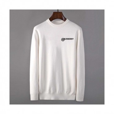 Burberry 2019 Mens Retro Logo Crew-neck Wool Sweater 