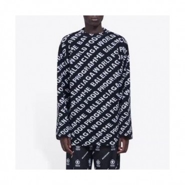 Balenciaga 2019 Mm/Wm Logo Turtle-neck Wool Sweater 