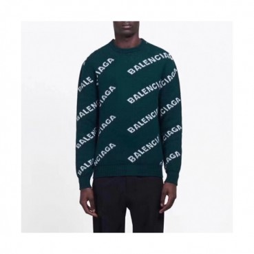 [커스텀급]Balenciaga 2019 Mens Logo Crew - neck Wool Sweater 