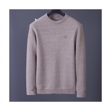 Versace 2019 Mens Medusa Logo Crew-neck Wool Sweater 