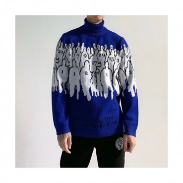 Dior 2019 Mens Retro Logo Turtle-neck Sweater 