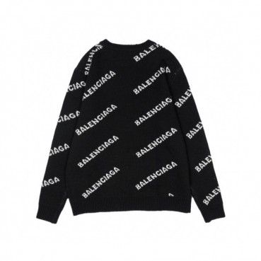 Balenciaga 2019 Mm/Wm Logo Crew - neck Sweater 