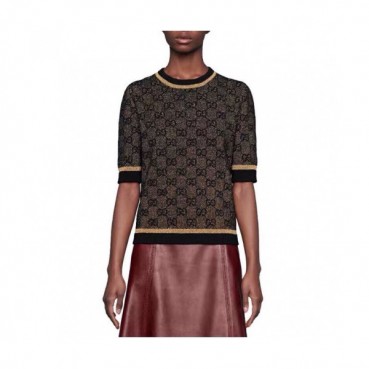 Gucci 2019 Womens Casual Crew-neck Wool Sweater 