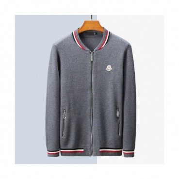 Moncler 2019 Mens Retro Logo Crew-neck Wool Sweater 