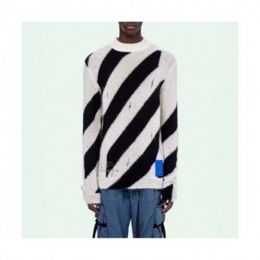 Off-white 2019 Mm/Wm Brush Mohair Knit Sweater 