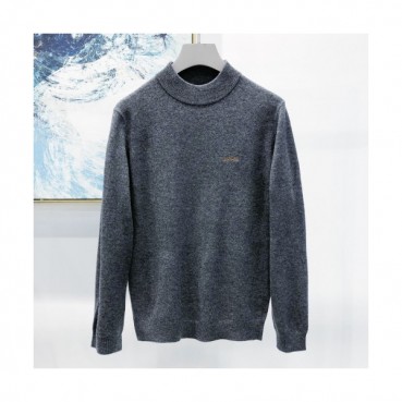 Zegna 2019 Mens Basic Crew-neck Wool Sweater 